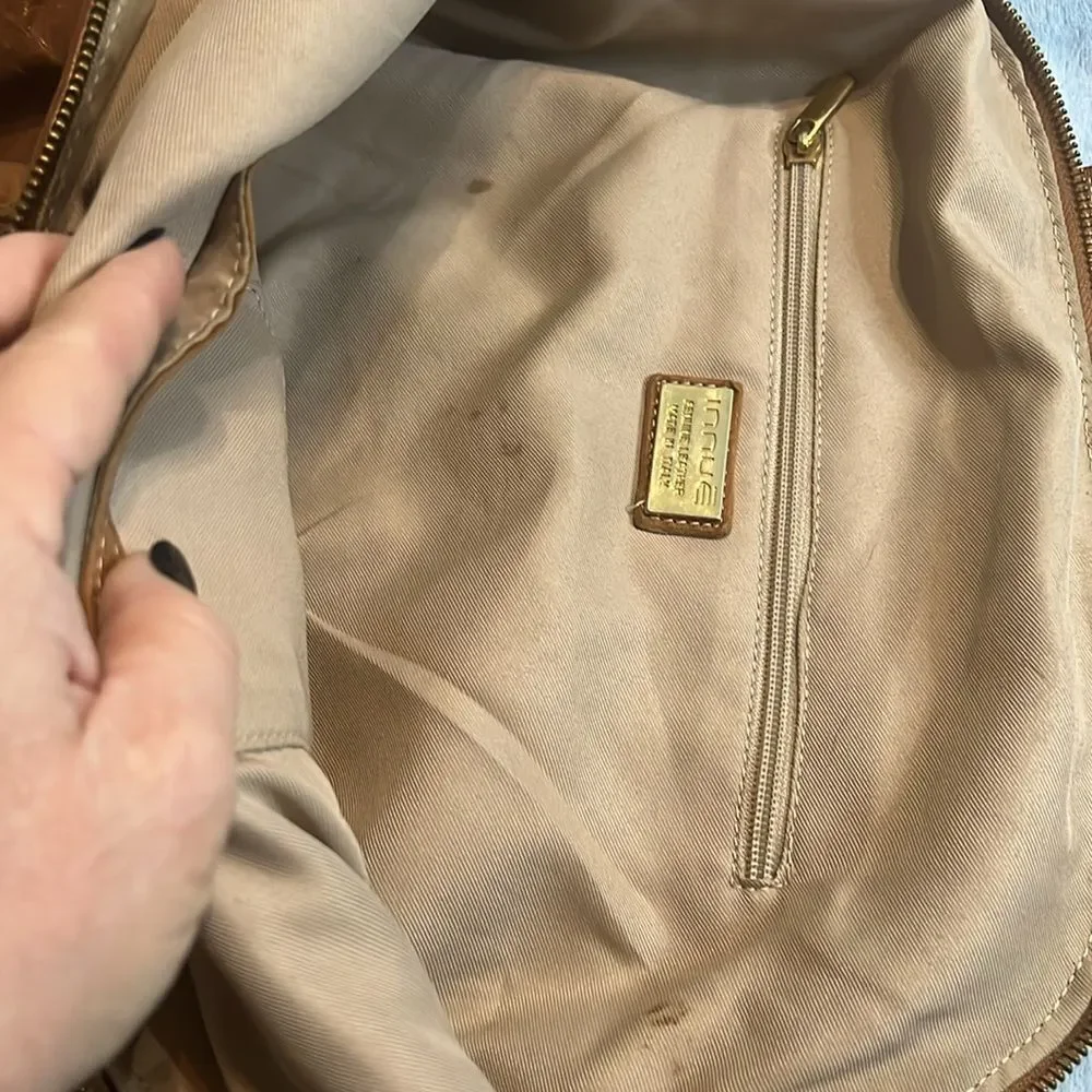 Destressed Leather Innue Bag